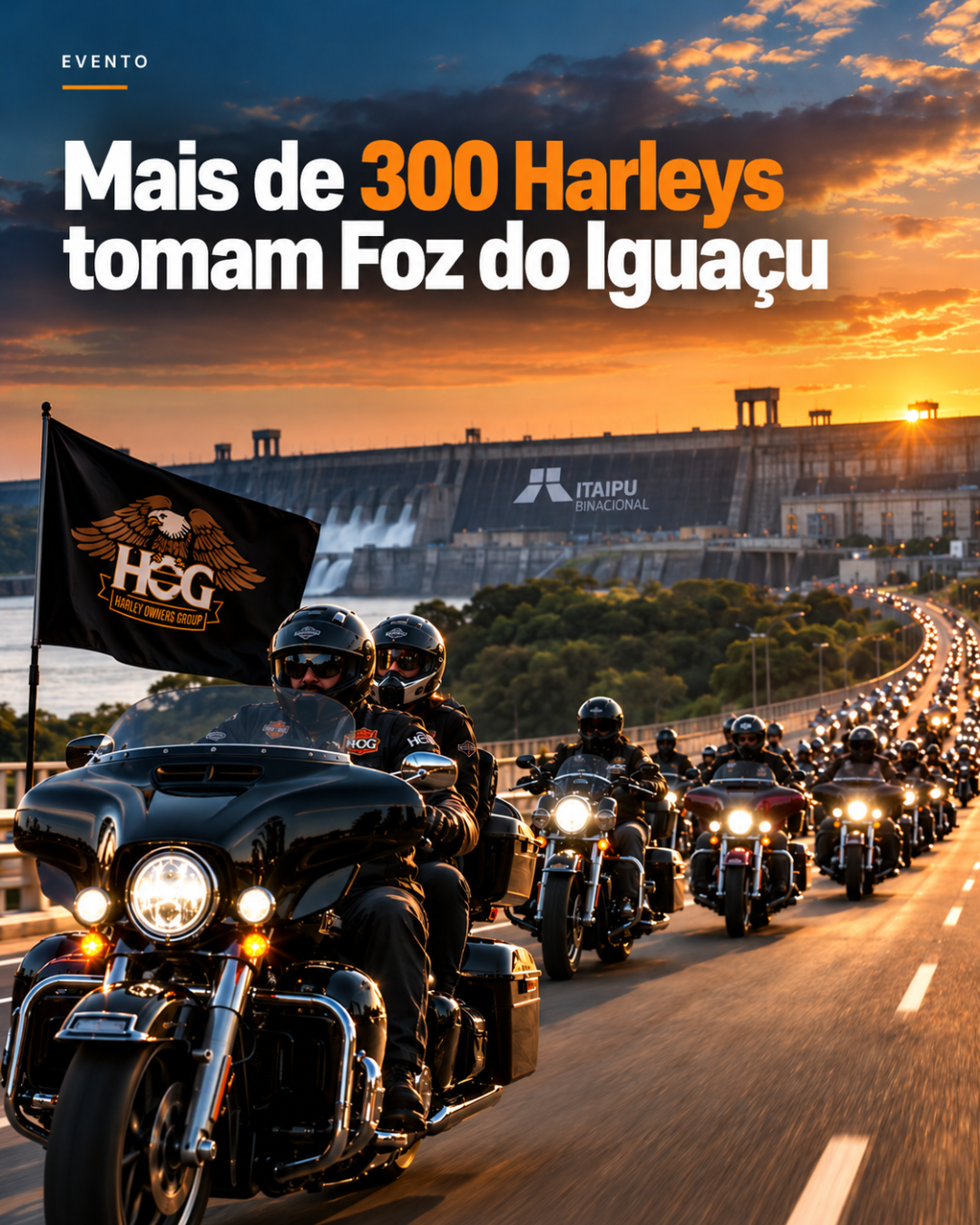 National H.O.G. rally com mais de 300 motos em Foz do Iguaçu